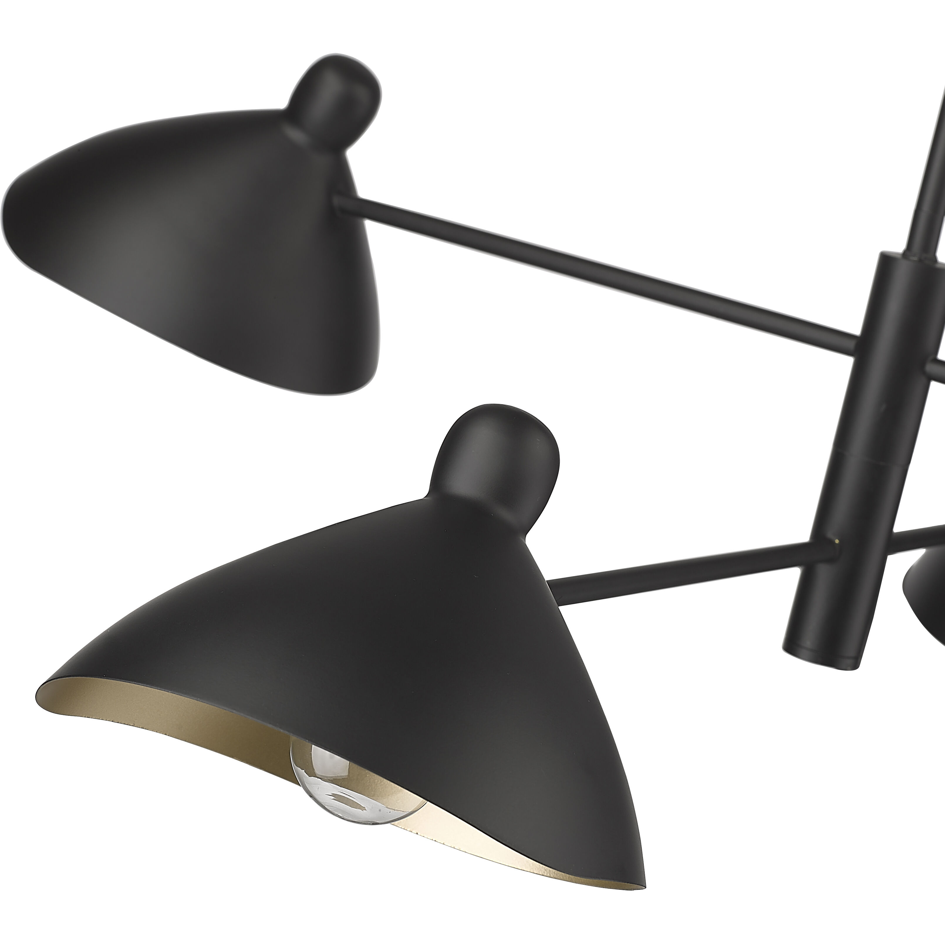 Warhol 4 Light 35 inch Matte Black Chandelier Ceiling Light